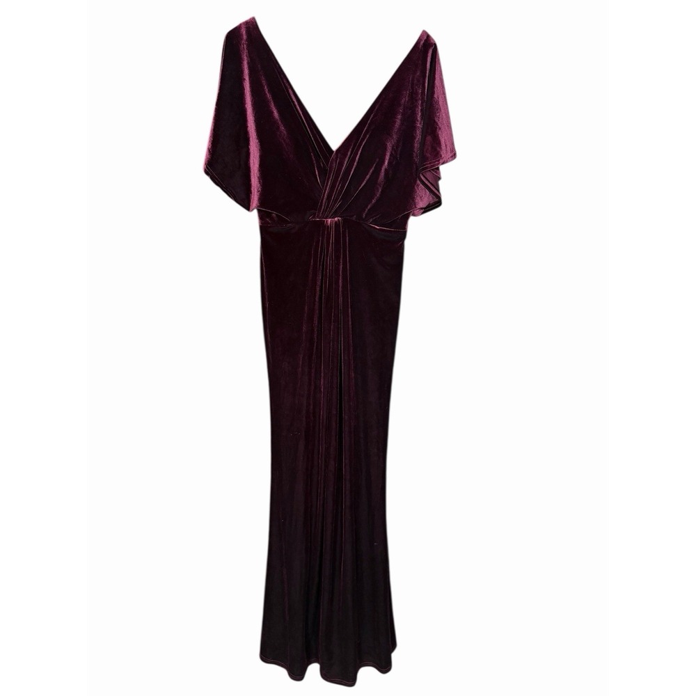 Revelry Dress Gwen Velvet in Romantic Rose Burgundy Red Holiday 8 Formal Party